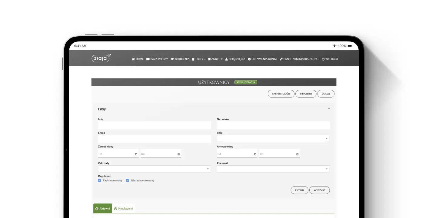 Ziaja Website Screenshot